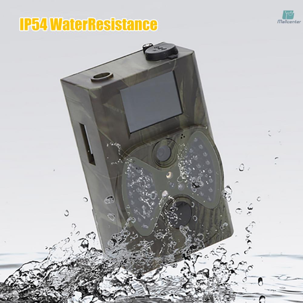 HC300A Outdoor  2.0” LEDs Screen Hunt-ing Trial Camera with Remote Control Scouting Video Camera Adopted Sensitive PIR Infrared Sensor 1080P VGA AA Batter-y Operated USB Cable IP54 Water Resistance fo