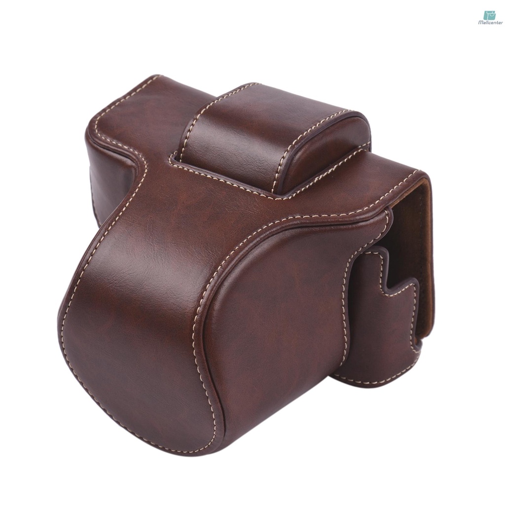 Vintage PU Leather Camera Case Protective Camera Bag with Strap Replacement for Fujifilm XT200