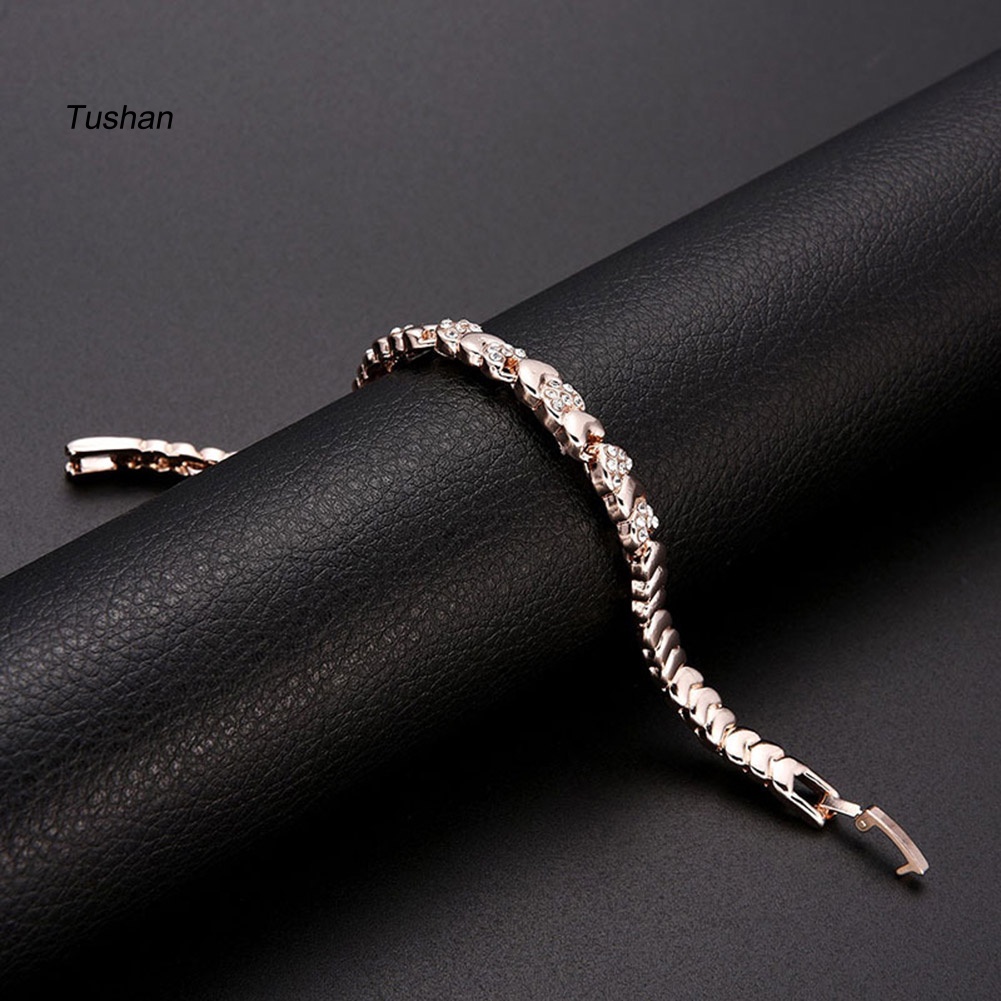 Vòng Tay Mặt Trái Tim Đính Đá Thời Trang