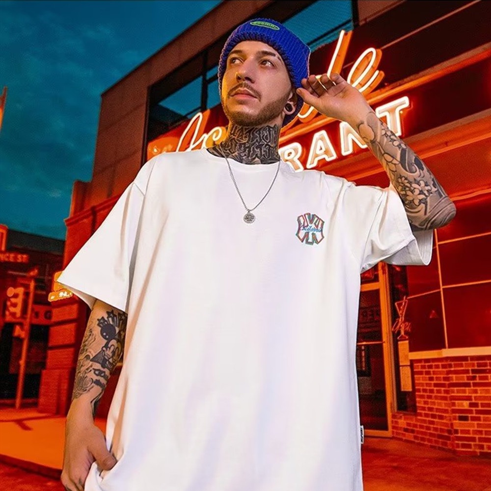 Áo Thun Tay Ngắn Dáng Rộng Phong Cách Hip Hop Thời Trang Âu Mỹ Cho Nam Giới