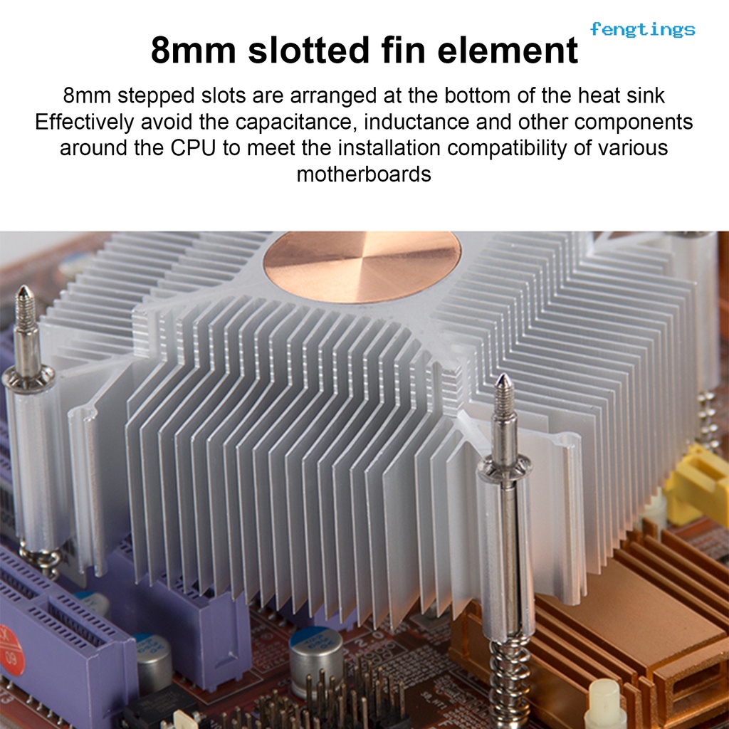 INTEL Quạt Tản Nhiệt Làm Mát CPU 3Pin 2200 RPM 95mm Bằng Hợp Kim Nhôm