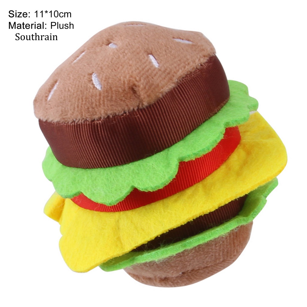 Đồ Chơi Nhai Gặm Hình Hamburger Không Mùi Đa Năng Cho Cún Cưng
