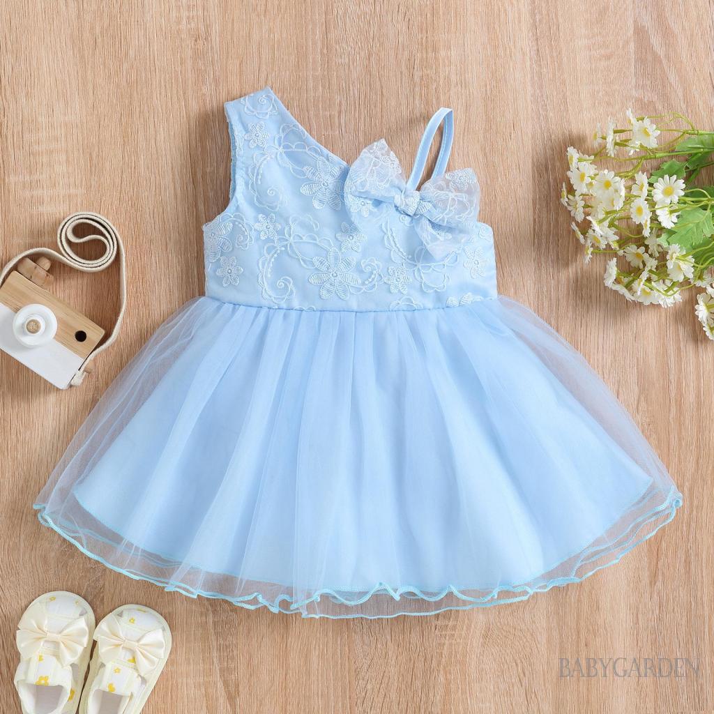 Đầm Xòe Không Tay Phối Ren Dành Cho Bé Gái 6 Tháng - 3 Tuổi