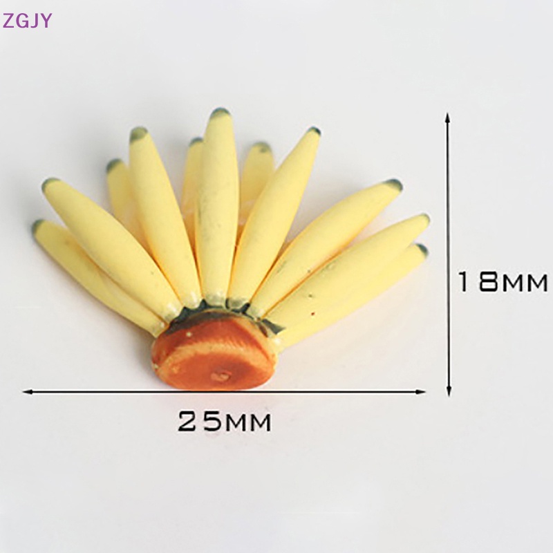 1 Quả Chuối Giả Bằng Nhựa Resin 1: 12 Trang Trí Nhà Búp Bê Mới
