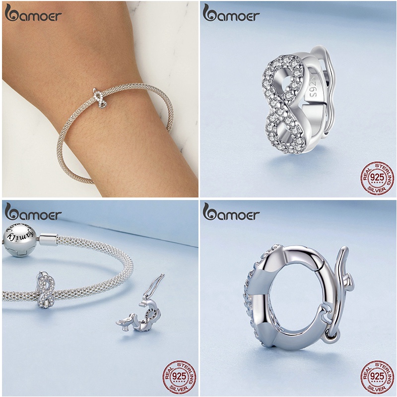 BAMOER Hạt Xâu Chuỗi bạc 925 Thời Trang