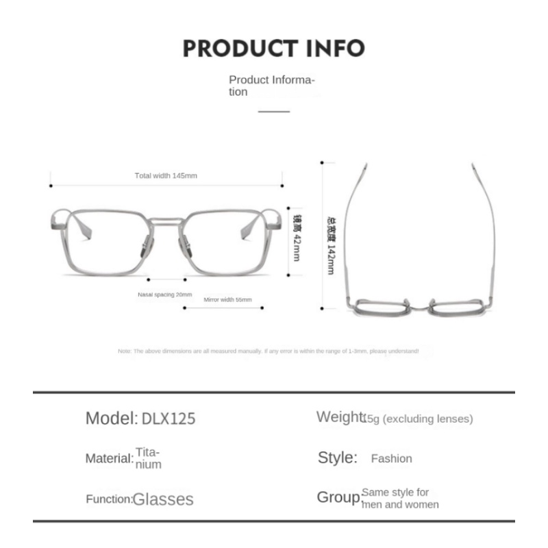 【-0°~-500°Mắt Kính Chống Ánh Sáng Xanh / Bức Xạ Phong Cách retro Mới Cho Nam