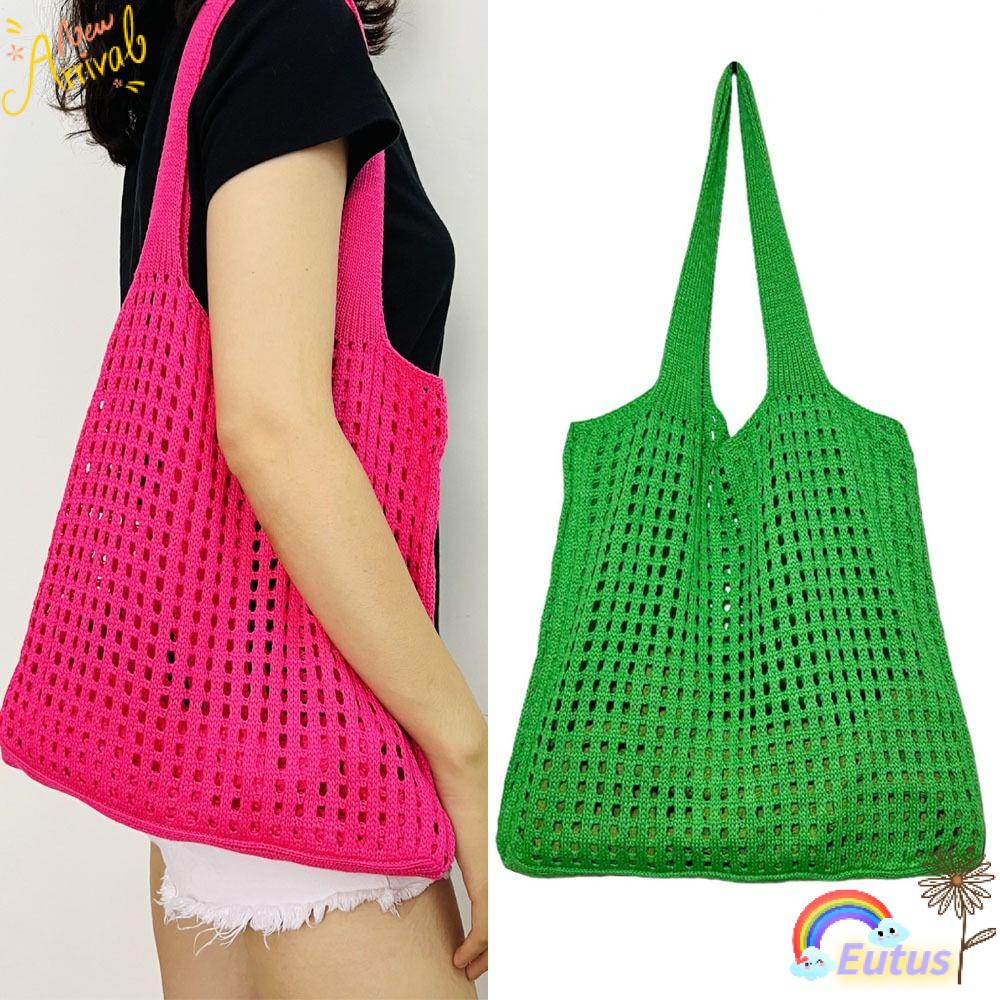 Túi Tote Đan Len Tay Cầm Thời Trang Cho Nữ