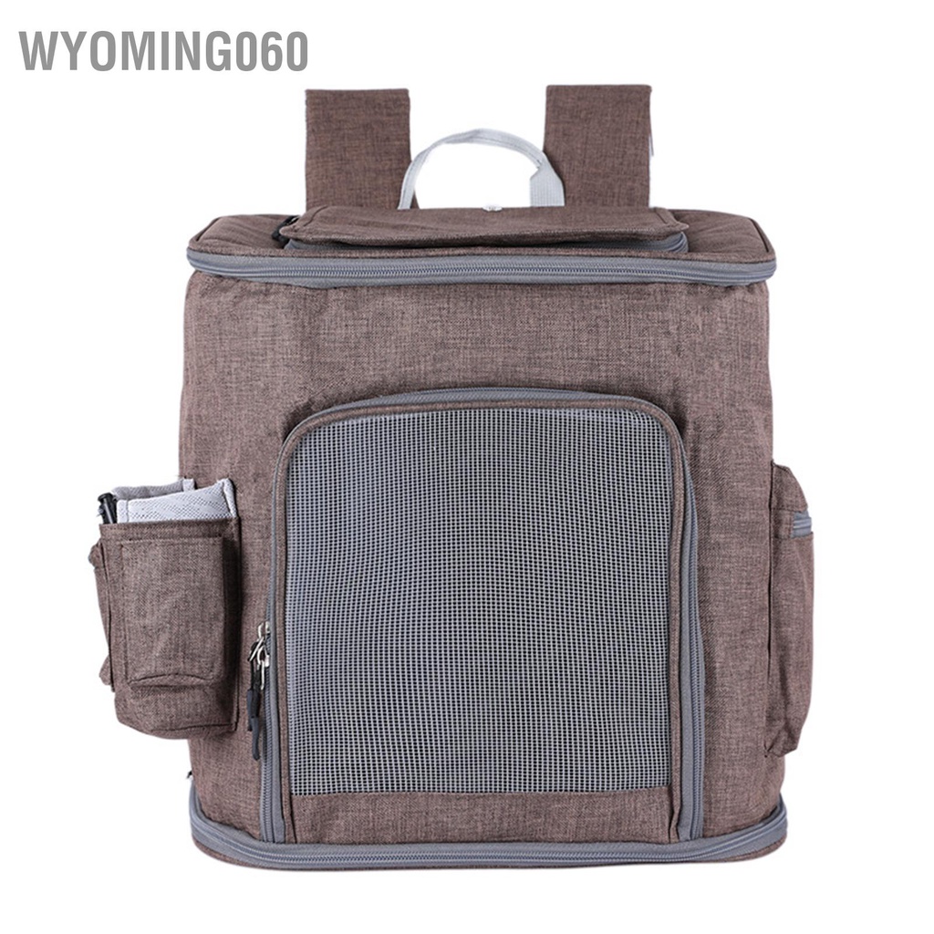 Wyoming060 Ba lô đựng thú cưng cỡ lớn Khóa kéo phía trước thoáng khí Mở Túi nhẹ cho chó con
