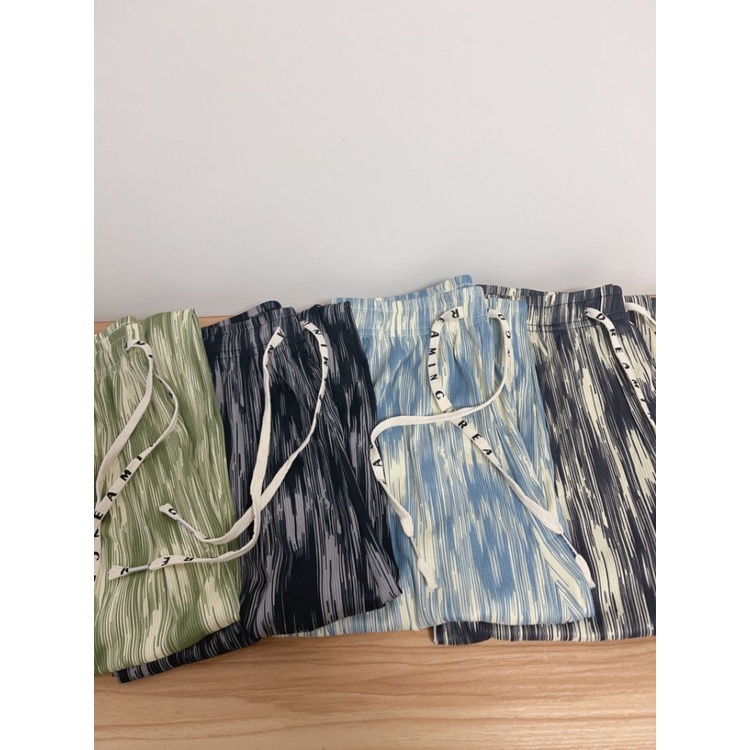 Quần Dài Lưng Cao Ống Rộng Vải Lụa Nhuộm Màu Thời Trang Mùa Hè Cho Nữ