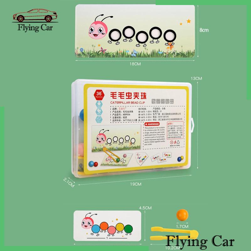 [Lzdjfmy2] Đồ Chơi Hạt Kẹp Sâu Theo Phương Pháp Montessori Di Động Cho Trẻ Mới Biết