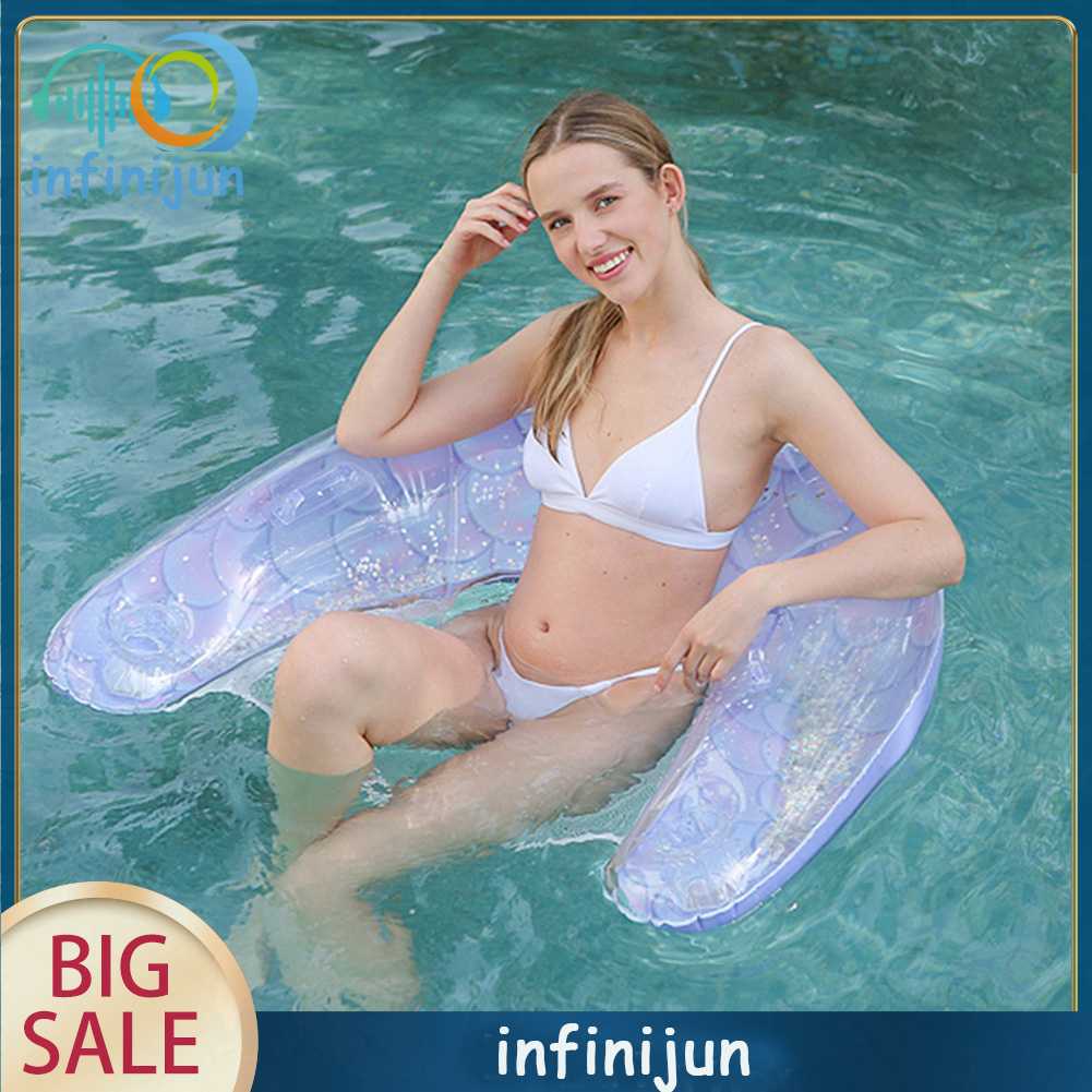 Nệm Bơm Hơi Hình Chữ U Bằng PVC Bền An Toàn Có Thể Gập Lại Cho Hồ Bơi