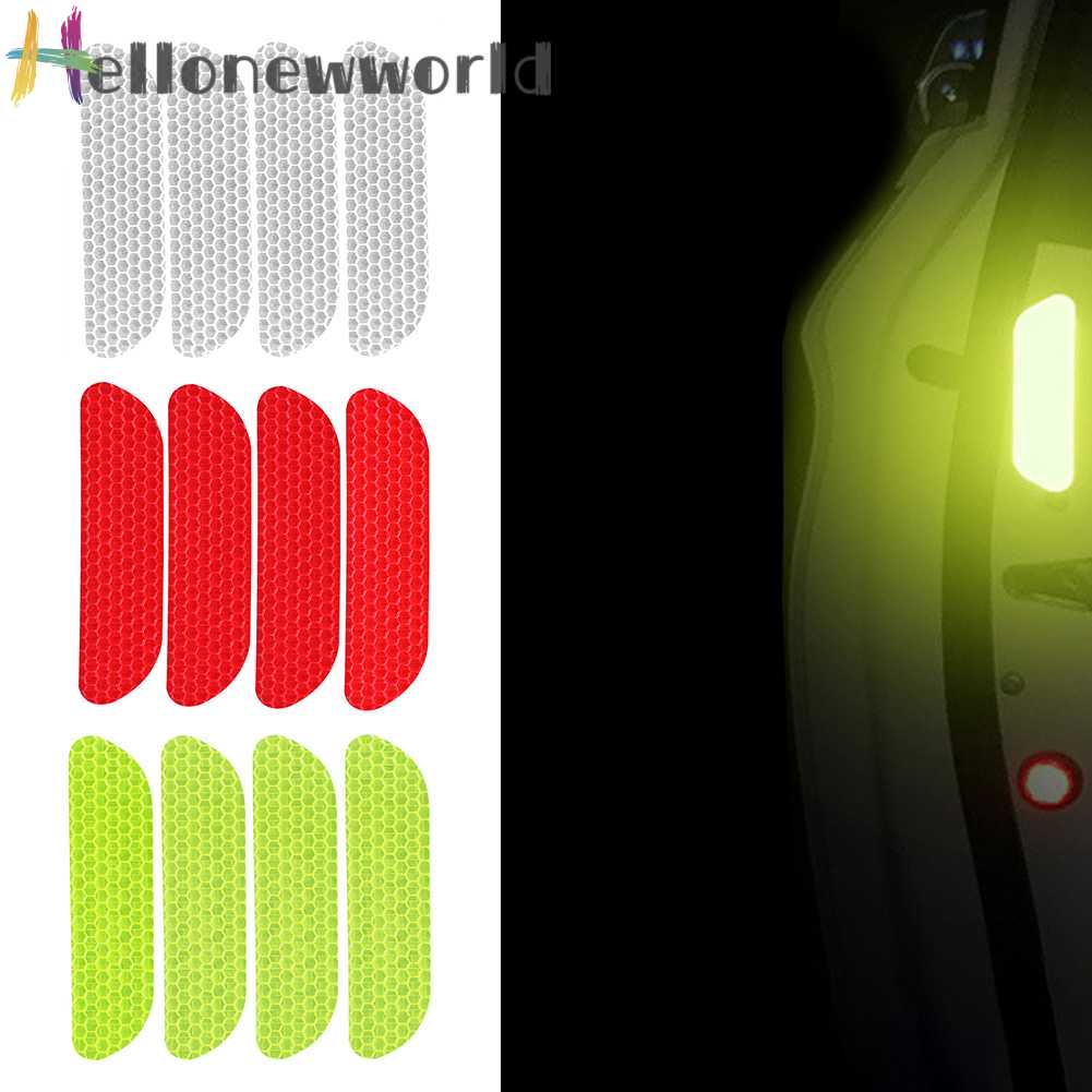 Bộ 4 Miếng Dán Phản Quang Cảnh Báo Mở Cửa Xe Hơi