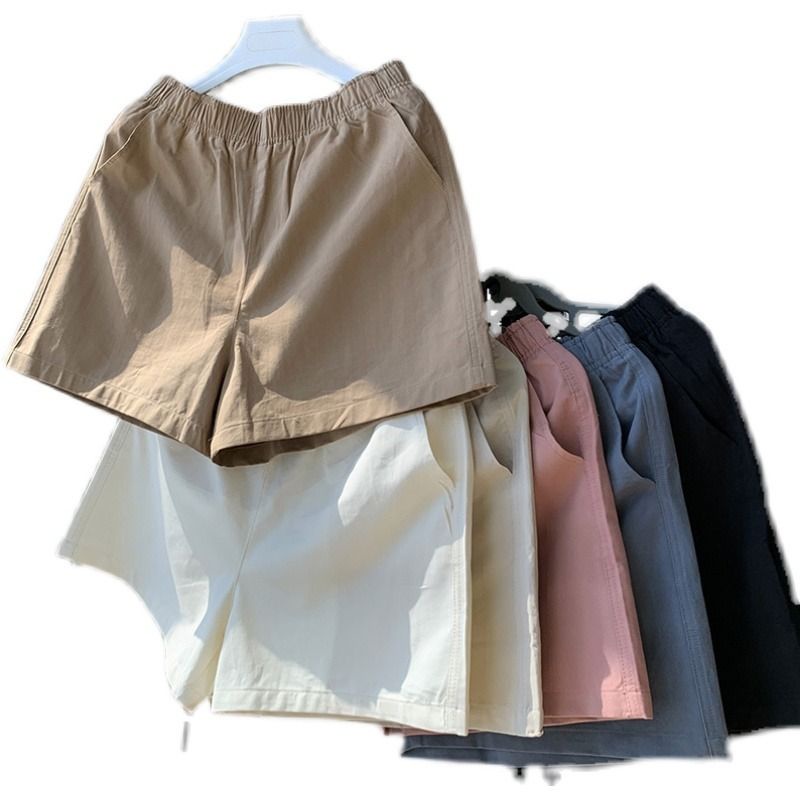 [F &amp; X] Quần Yếm Kaki Ngắn Dáng Rộng Lưng Cao Phong Cách Mới Mùa Hè Thể Thao Giản Dị Dễ Phối Đồ Cho Nữ @ -