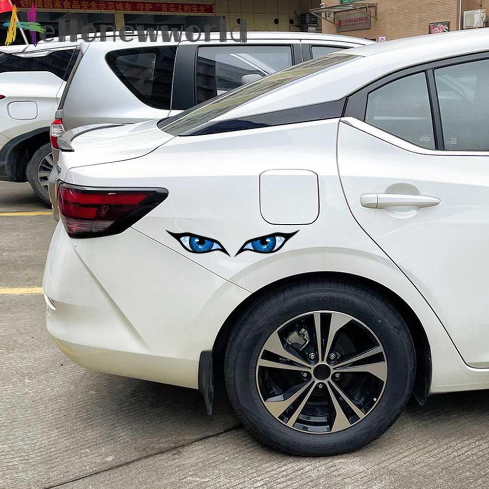 Set 2 Miếng Dán Trang Trí Xe Hơi Hình Đôi Mắt Độc Đáo