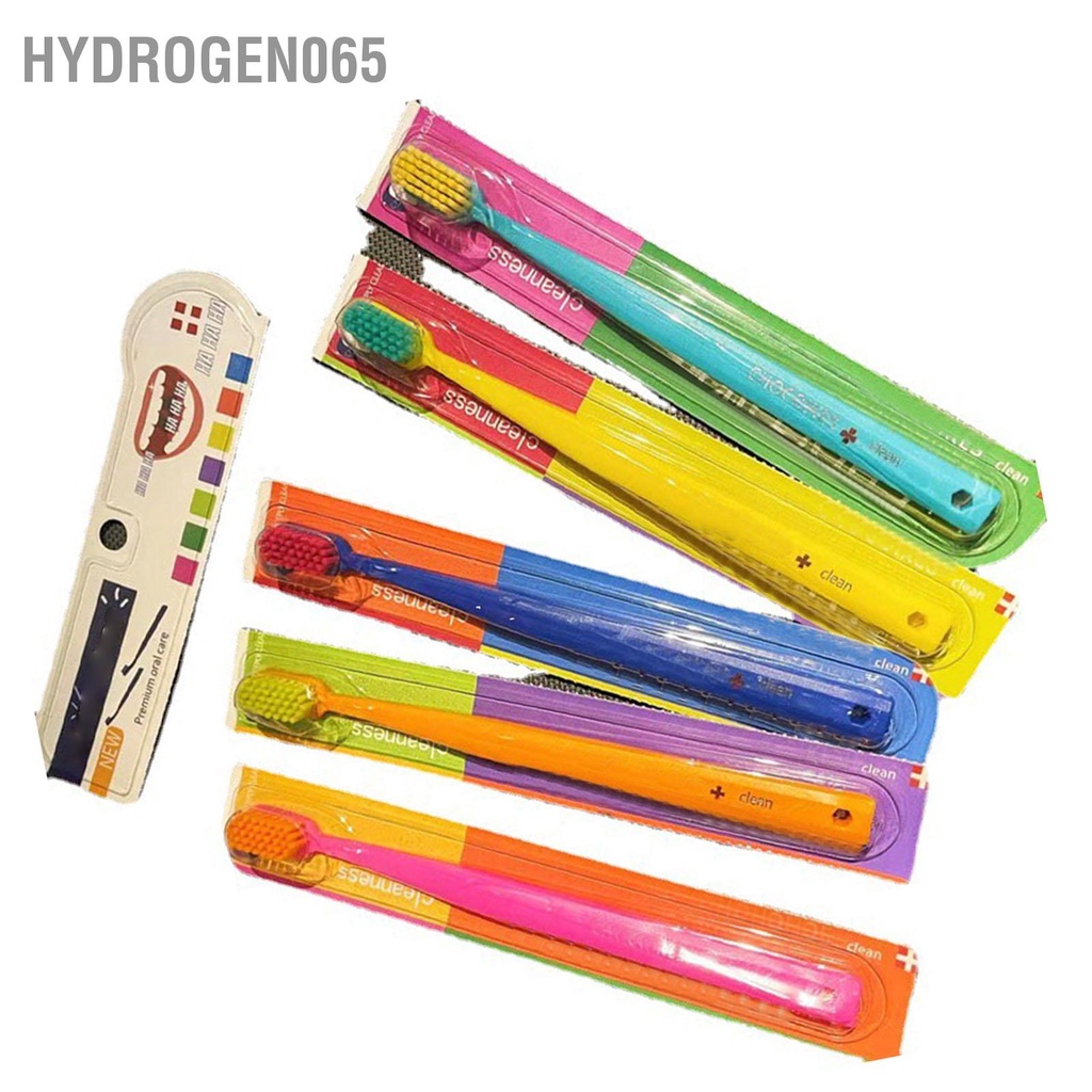 Hydrogen065 10 CÁI Bàn Chải Đánh Răng Bằng Nhựa Nhiều Màu Sắc Thêm Sạch Sẽ Mềm Điều Dưỡng Cho Nhạy Cảm