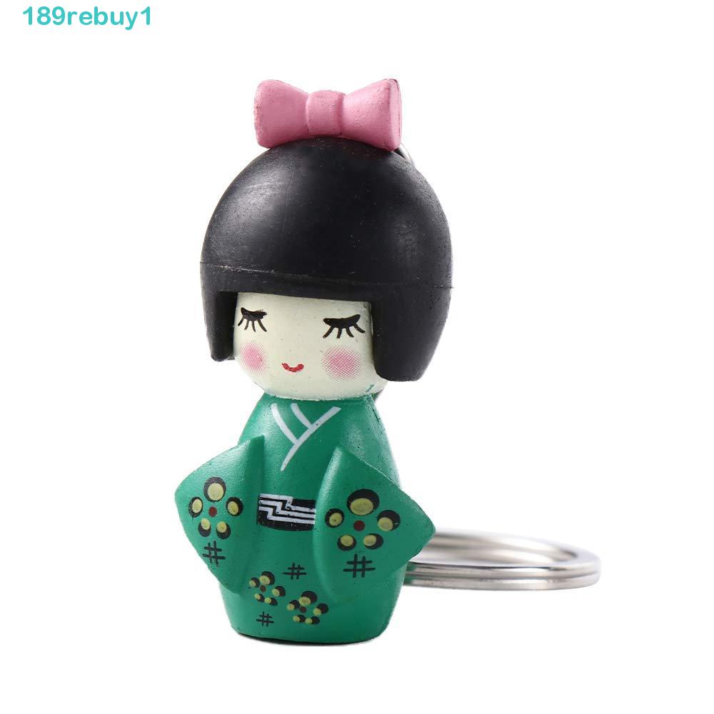 Rebuy1 Móc Khóa Bằng Nhựa Và Kim Loại Hình Búp Bê Anime Mặc Kimono Nhật Bản Cho Nam Nữ