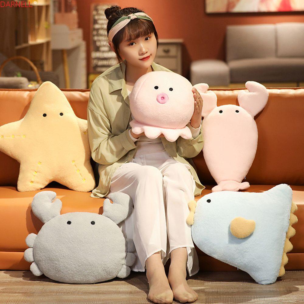 Đồ Chơi Nhồi Bông Hình Cua Biển Hoạt Hình Mềm Mại Dành Cho Trẻ Em