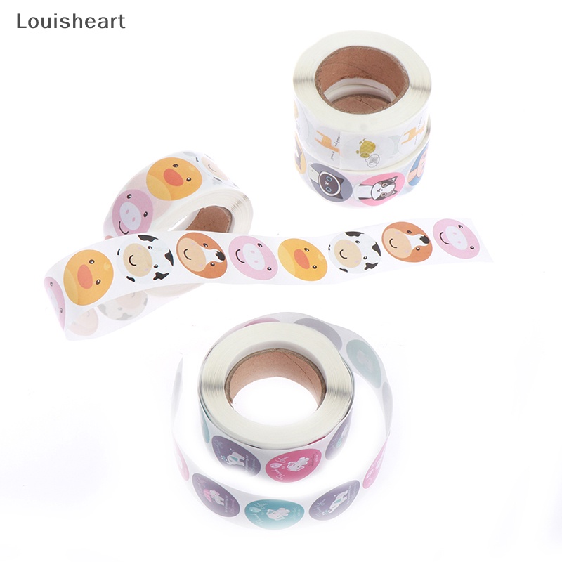 1 Cuộn 500 Sticker Dán Hình Động Vật Louisheart
