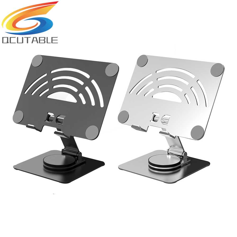 Giá Đỡ Điện Thoại / Máy Tính Bảng Bằng Hợp Kim Nhôm Xoay 360 Độ Để Bàn