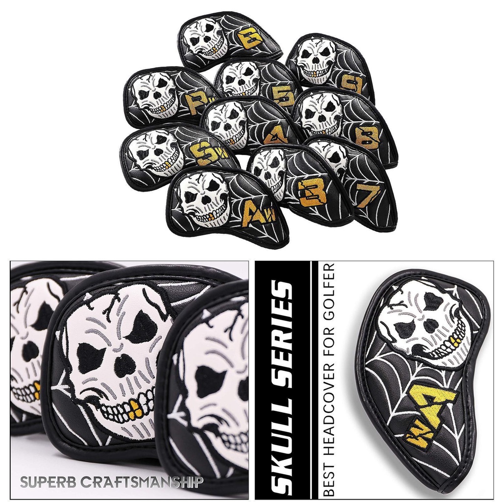 Bộ 10 Bọc Đầu Gậy Đánh Golf Da PU Chống Thấm Nước