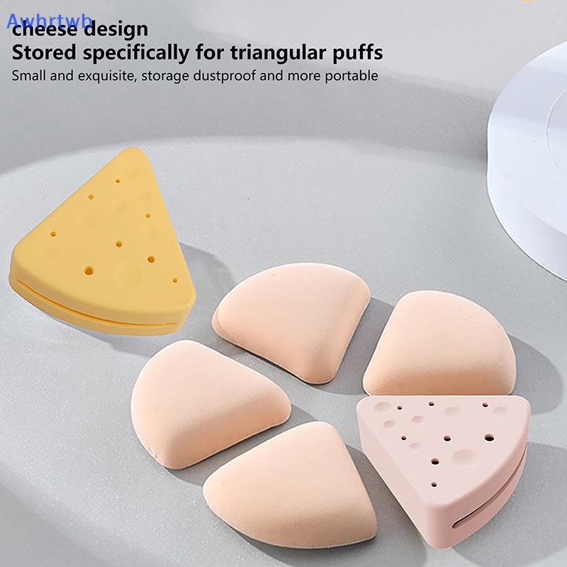 Hộp Đựng Mút Trang Điểm Hình Tam Giác Bằng Silicone Tiện Dụng Mới