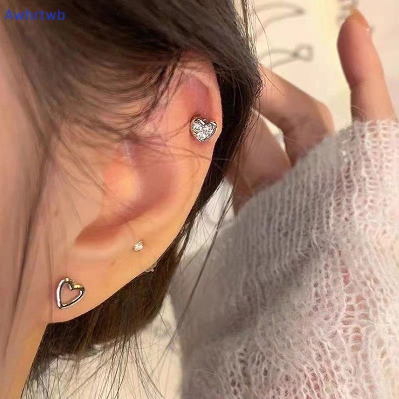 1 Đôi Khuyên Tai Hình Trái Tim Dạng Xoắn Ốc Cho Nữ Mới