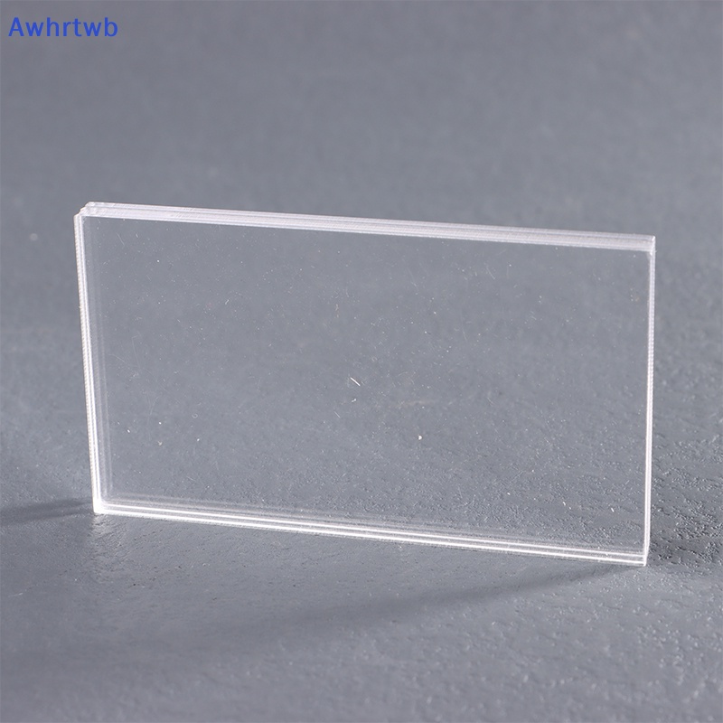 Set 10 Thẻ Nhựa Acrylic Trong Suốt Hình Chữ Nhật Trang Trí Bàn Tiệc Cưới DIY Mới