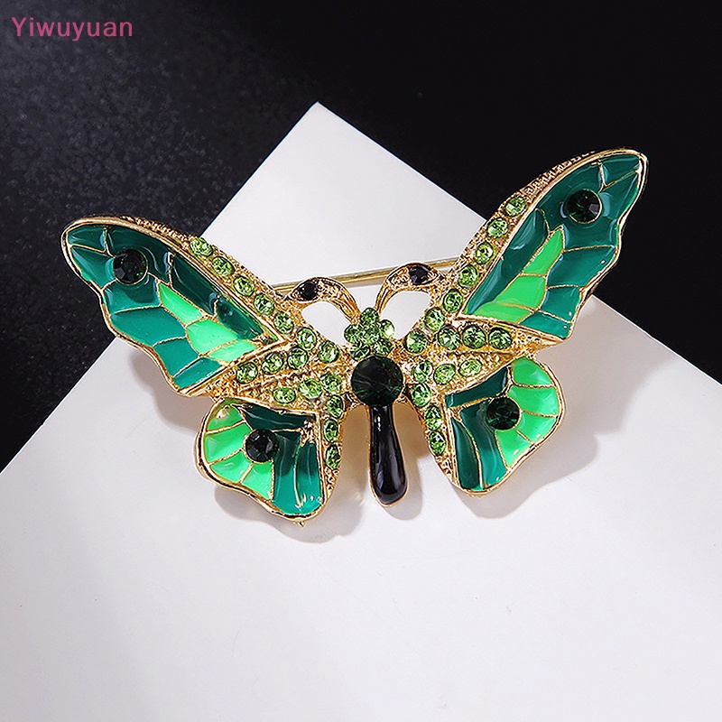 < Yiwuyuan > Trâm Cài Áo Khoác Hình Bướm Đính Kim Cương Giả Nhiều Màu Thời Trang Phụ Kiện Hóa Trang