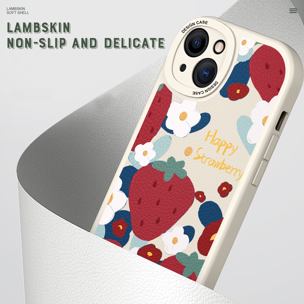 Samsung Galaxy S22 S21 S20 FE Plus Ultra S22+ S21+ S20+ 5G Cho Ốp lưng điện thoại In Hình Flower Strawberry