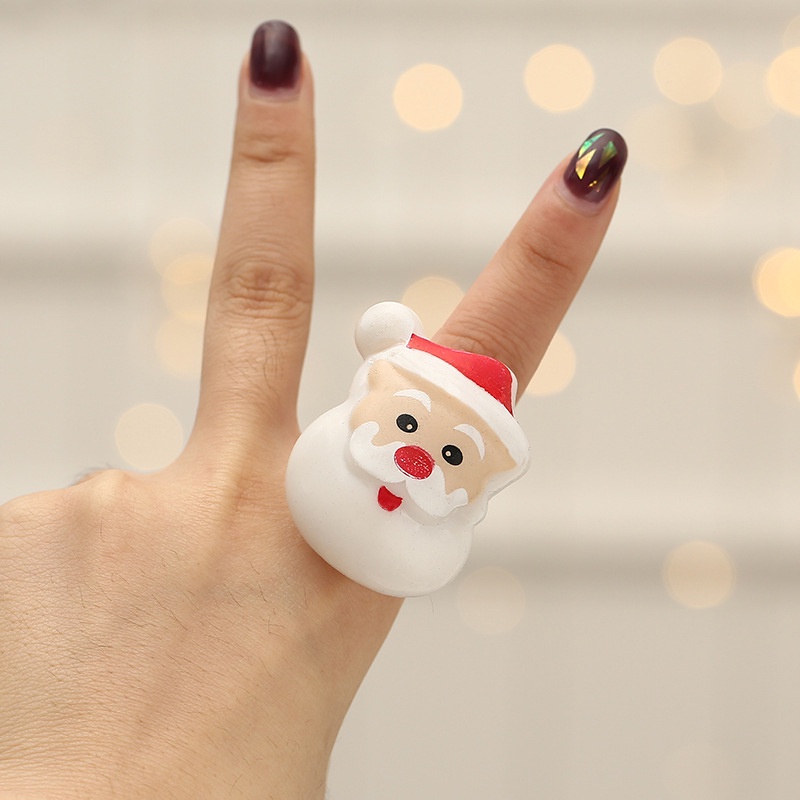 Nhẫn Giáng Sinh Phát Sáng Quà Tặng Ngón Tay Đèn Ông Già Noel Bông Tuyết Cây Giáng Sinh Người Tuyết Ngón Tay Đồ Chơi Cho Trẻ Em