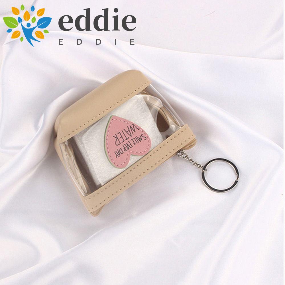 Túi Đựng Mỹ Phẩm / Tiền Xu 26 Ngăn Bằng Da PU PVC Trong Suốt In Chữ Thời Trang Cho Nữ