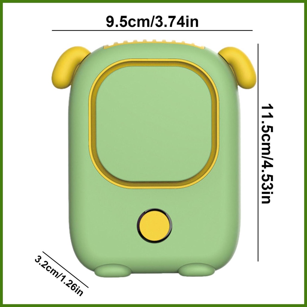 Quạt Làm Mát Đeo Cổ Mini Dễ Thương Có Thể Sạc Lại Bằng Cổng USB Dùng Khi Đi Du Lịch / Cắm Trại Mùa Hè Cho Nam Và Nữ