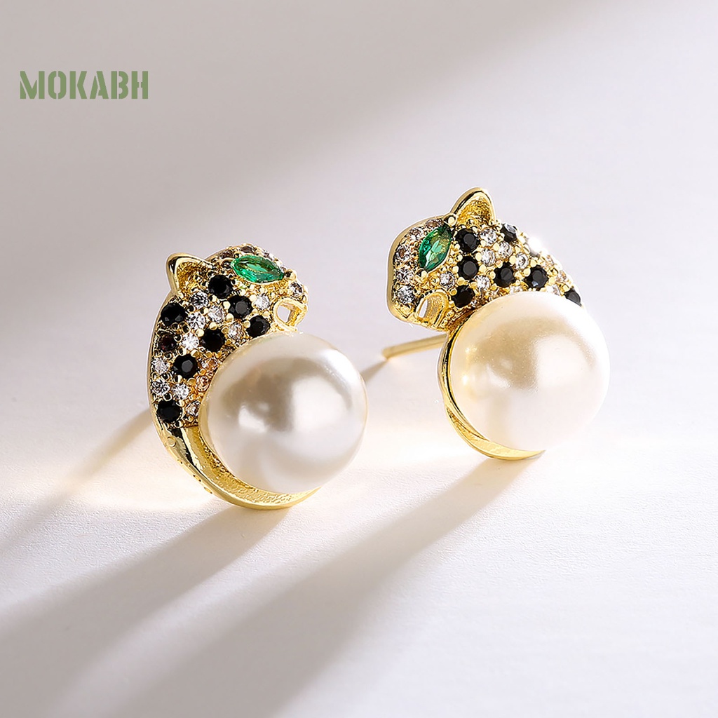 [Mới] Set 2 Khuyên Tai Đính Đá Zircon Vàng Lấp Lánh Chống Oxy Hóa Phong Cách Âu Mỹ Cho Nữ