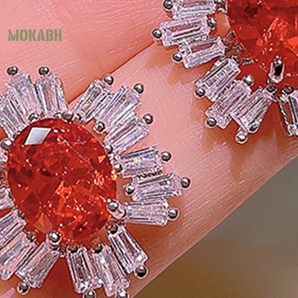 Bộ Trang Sức Vòng Cổ / Bông Tai / Nhẫn Đính Đá Sang Trọng Thời Trang Cho Nữ