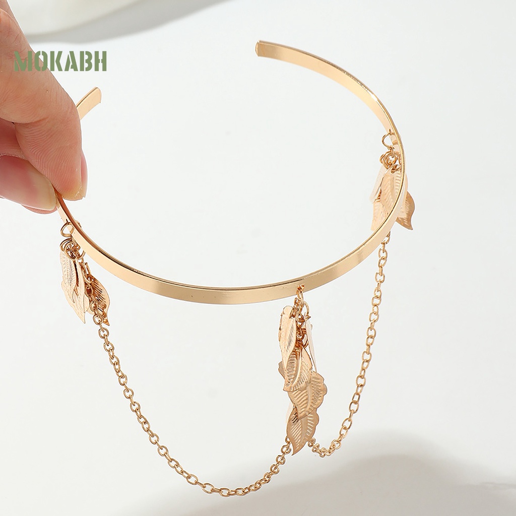 Vòng Đeo Cánh Tay Mở Điều Chỉnh Được Hình Lá Thời Trang Bohemian