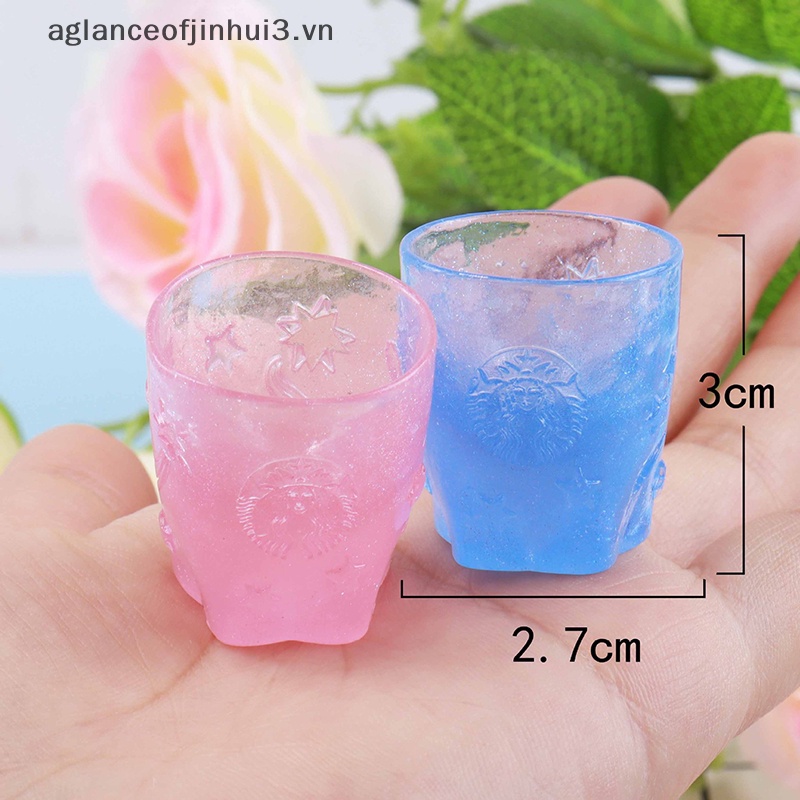 Set 2 Ly Uống Nước Mini Dạ Quang Cho Nhà Búp Bê