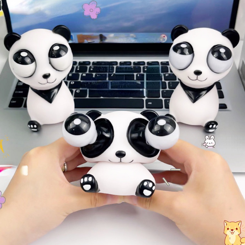[Featured] Đồ Chơi Nắn Bóp Hình Gấu Trúc Mắt To Giải Tỏa Căng Thẳng Trang Trí Hoạt Hình Vui Nhộn Dùng Làm Quà Tặng Cho Trẻ Em