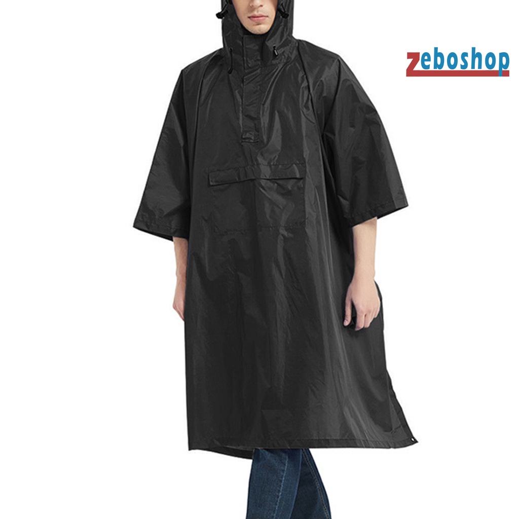 Áo Mưa Có Mũ Trùm Một Kích Thước Kẻ Sọc Phản Quang Unisex