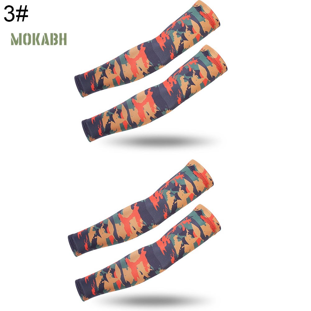 Set 2 Cặp Găng Tay Chống Nắng Và Tia UV Họa Tiết Rằn Ri Phong Cách Thể Thao Cho Nam Và Nữ