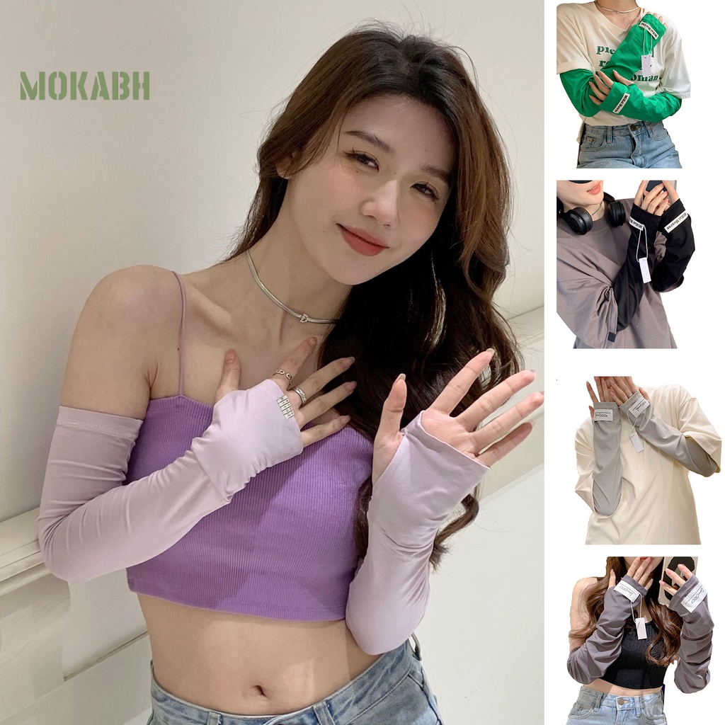 Bộ 2 Găng Tay Chống Nắng Chống Tia UV Thiết Kế Mỏng Co Giãn Tiện Dụng