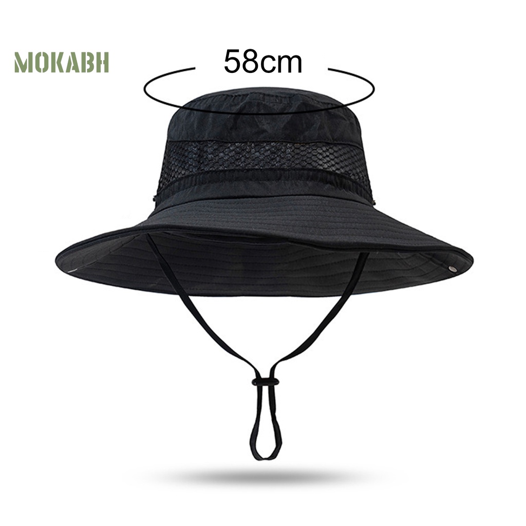 Mũ Xô Dây Rút Co Giãn Thoáng Khí Chống Nắng Chống Nước Dùng Khi Đi Câu Cá Ngoài Trời
