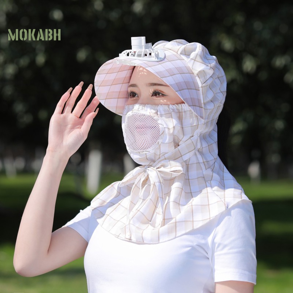 [Mok Abh] Quạt Điện Làm Mát Thoáng Khí Có Thể Sạc Lại Dùng Khi Đi Xe Đạp Mùa Hè Cho Nữ