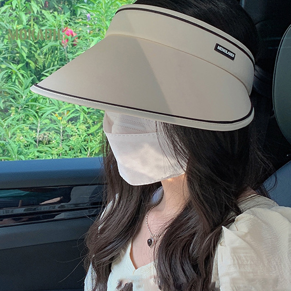 Abh Mũ Lưỡi Trai Hở Chóp Co Giãn In Logo Chữ Thời Trang Cho Nữ