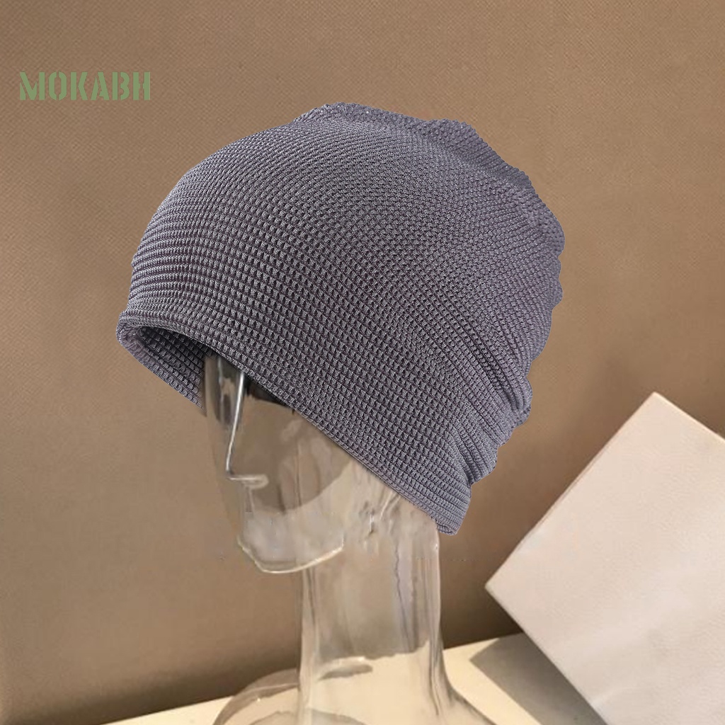 Mũ Beanie Màu Trơn Co Giãn Thoáng Khí Thời Trang Mùa Hè Cho Nam Và Nữ