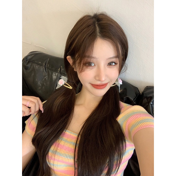 Kẹp Tóc Hình Hoa Trà Màu Hồng Ngọt Ngào Thời Trang Mùa Hè Mới Cho Bạn Gái