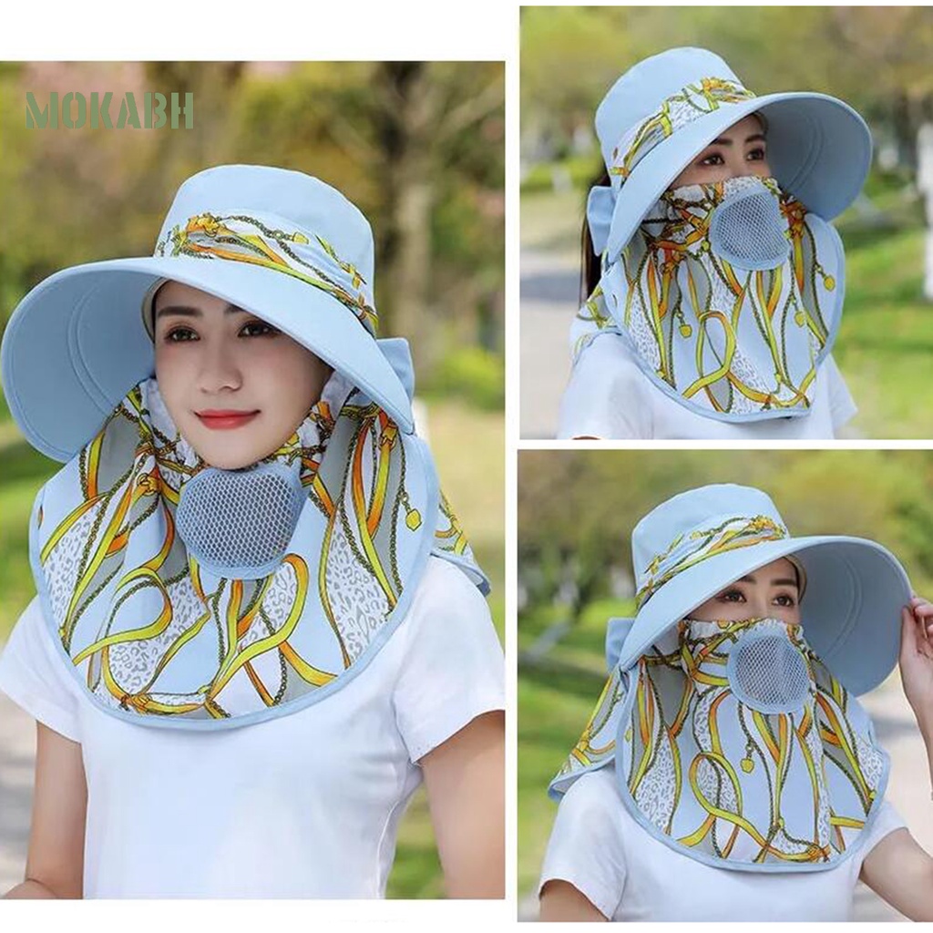 [Mok Abh] Mũ Rộng Vành Chống Nắng Bằng Chất Liệu Cotton Dùng Khi Leo Núi