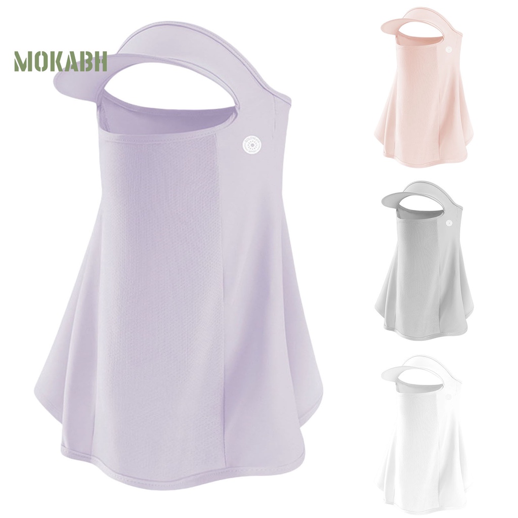 [Mok Abh] Mũ Chống Nắng Vành Dài Có Lỗ Thoáng Khí Bảo Vệ Khuôn Mặt Chống Bụi Ngoài Trời