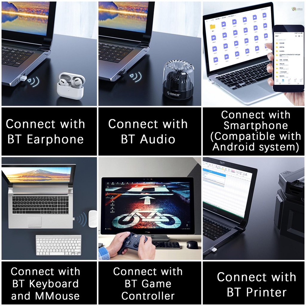 Bộ Chuyển Đổi USB BT 5.0 Dongle BT Cho Bộ Điều Khiển Chuột Và Bàn Phím Máy Tính