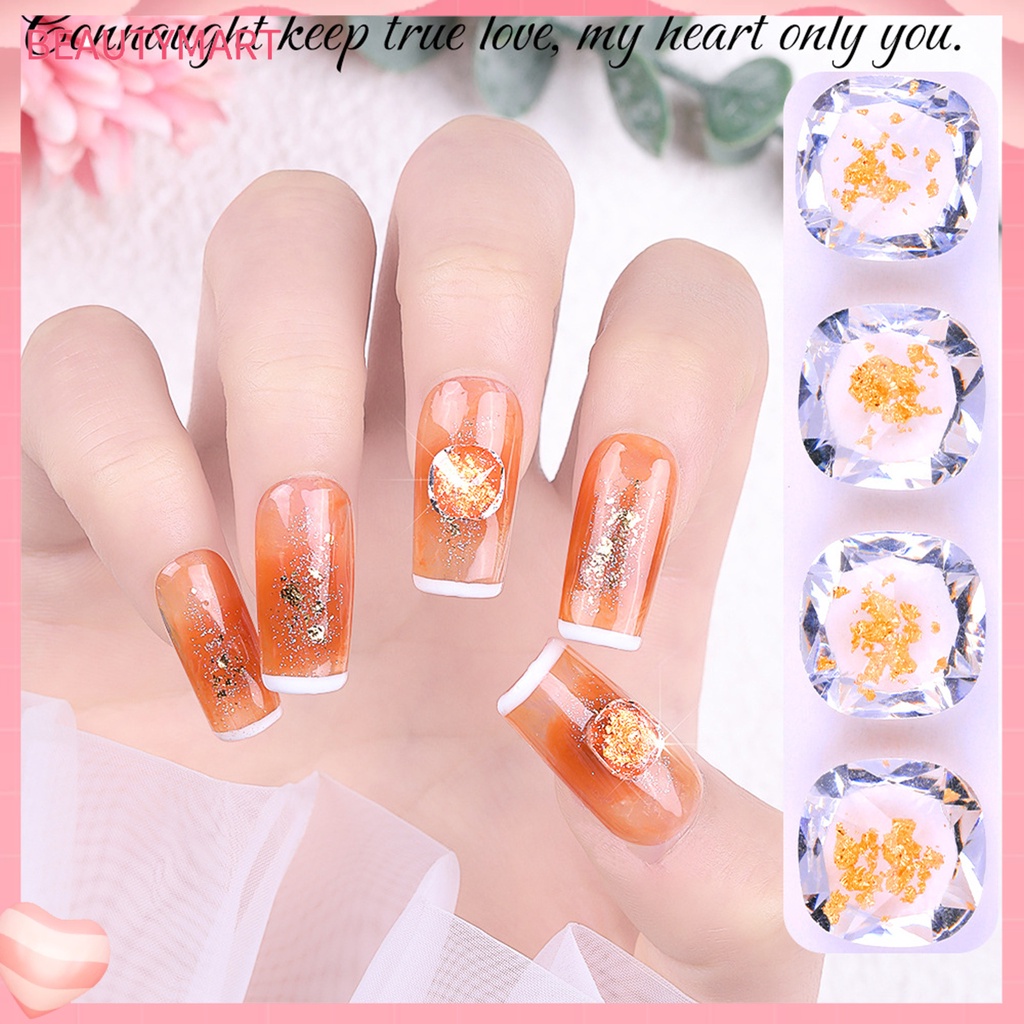 Set 50 Phụ Kiện Trang Trí Móng Tay Tạo Hiệu Ứng 3D Bằng Nhựa Resin Chống Thấm Nước DIY