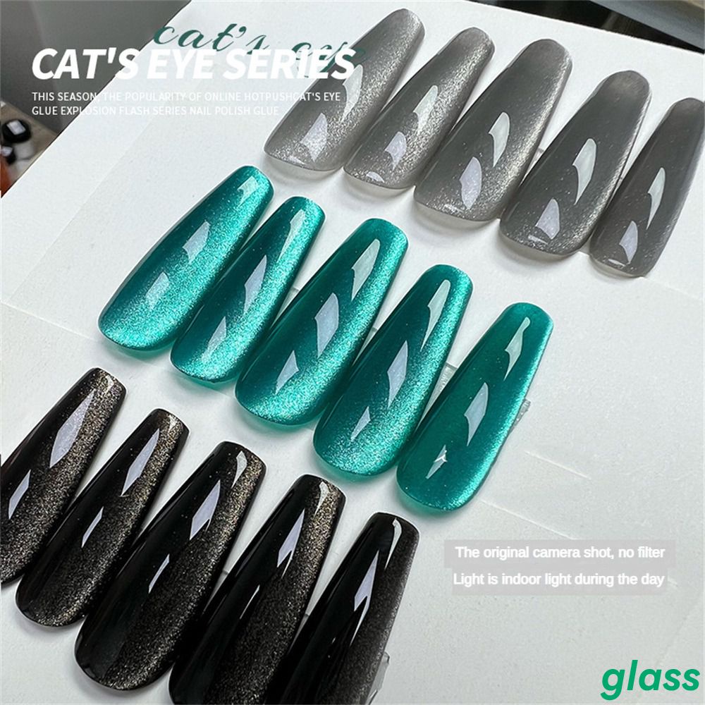1 Lọ Sơn Móng Tay Dạng Gel Phản Quang Từ Tính Mắt Mèo Phổ Biến